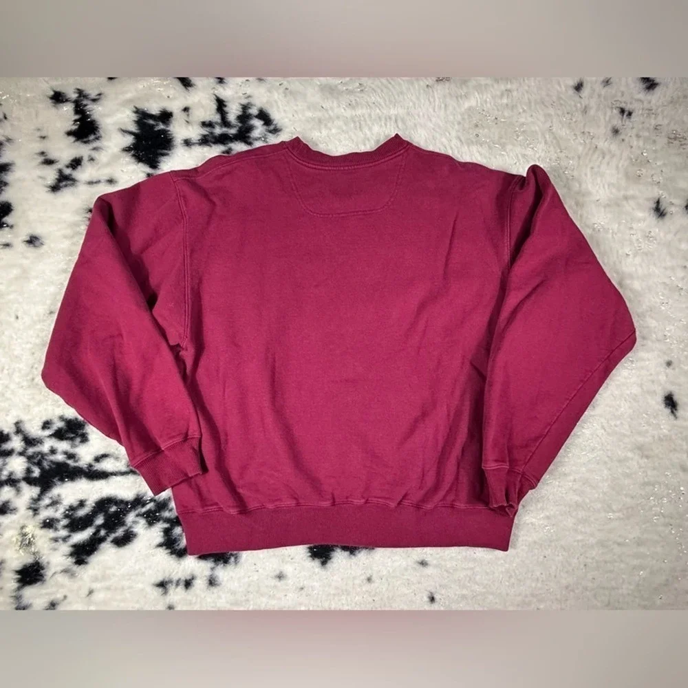 Champion Men’s y2k Vintage Red Crewneck Sweatshirt Size Large